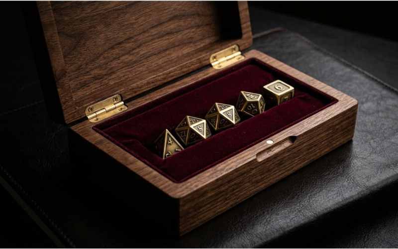 Wooden Dice Box - Premium Dice Storage